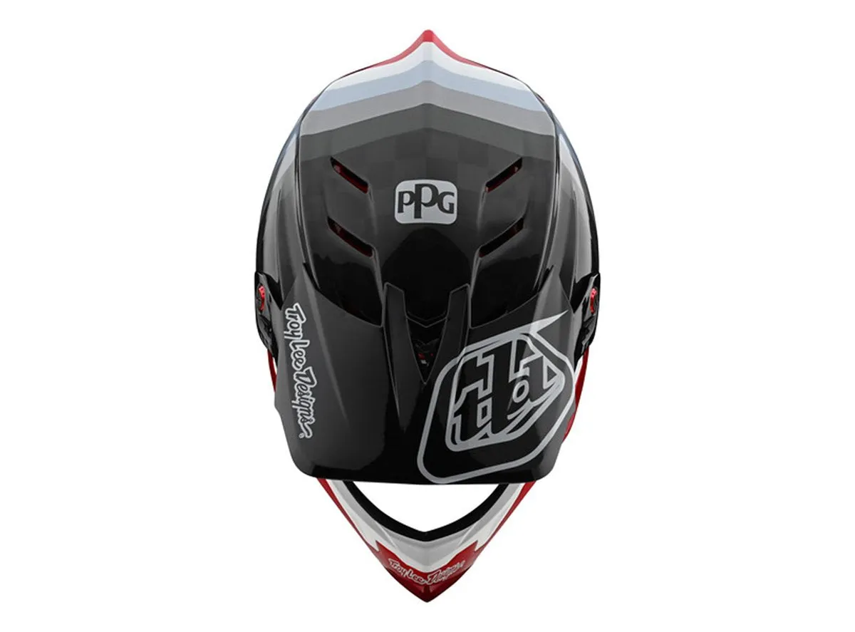 Troy Lee Designs D4 Carbon Full Face Helmet - Mirage - SRAM Red-Black - 2020