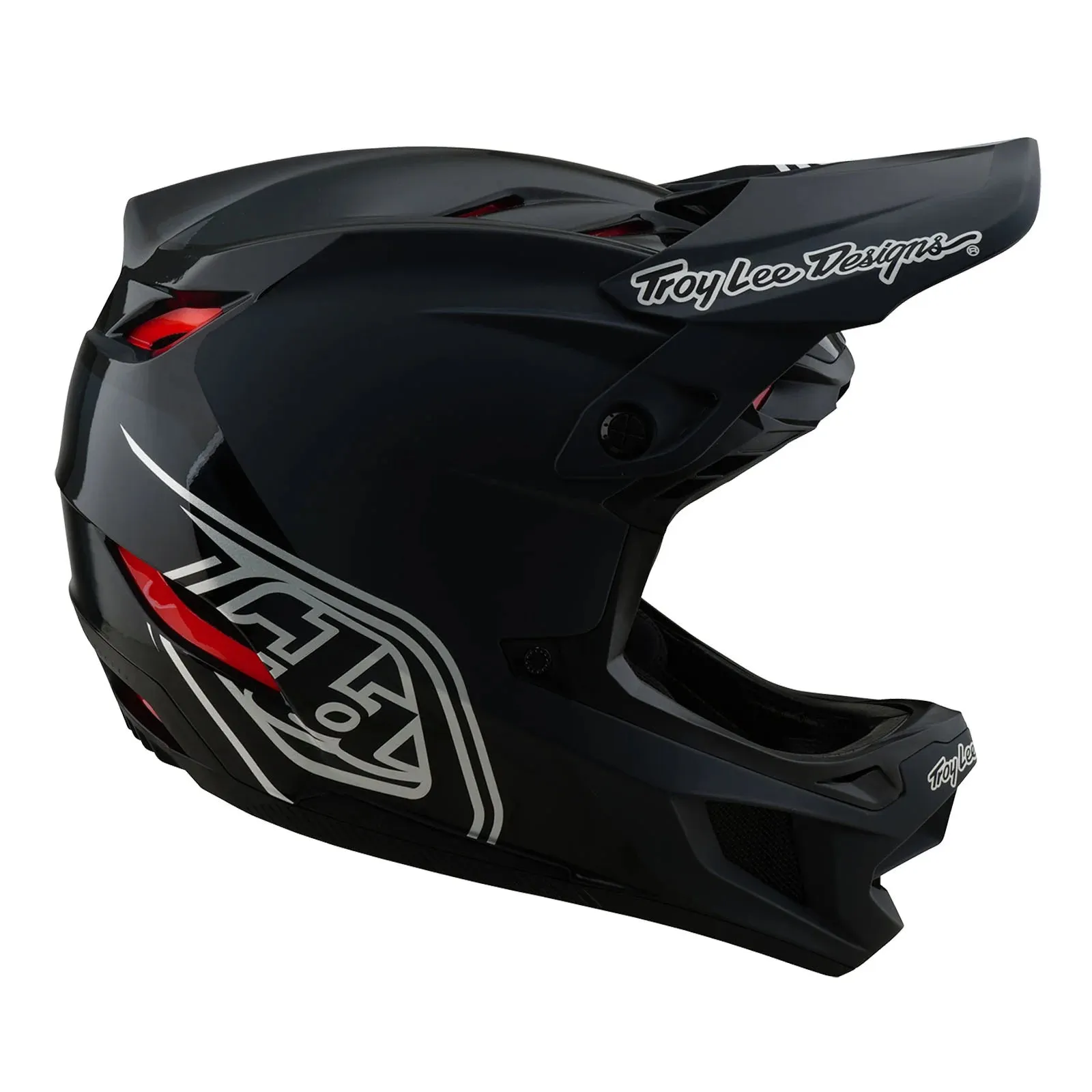 Troy Lee Designs D4 Polyacrylite Full Face Helmet - Shadow - Black