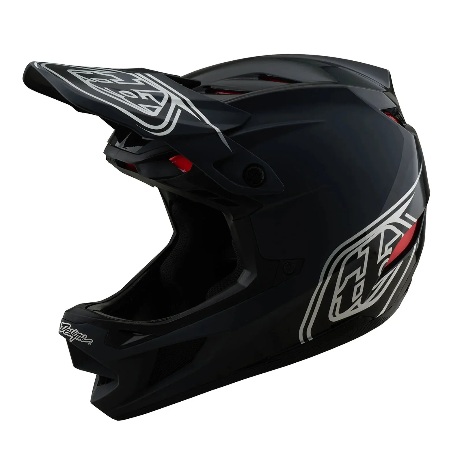 Troy Lee Designs D4 Polyacrylite Full Face Helmet - Shadow - Black