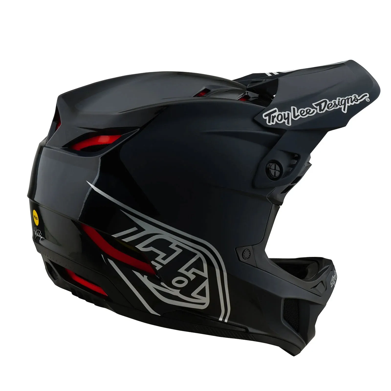 Troy Lee Designs D4 Polyacrylite Full Face Helmet - Shadow - Black