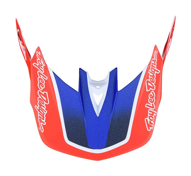 Troy Lee Designs D4 Replacement Visor - Qualifier - White-Blue