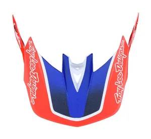 Troy Lee Designs D4 Replacement Visor - Qualifier - White-Blue