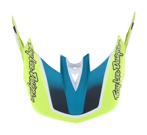 Troy Lee Designs D4 Replacement Visor - Qualifier - White-Green