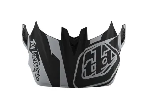 Troy Lee Designs D4 Replacement Visor - Slash - Black-Silver