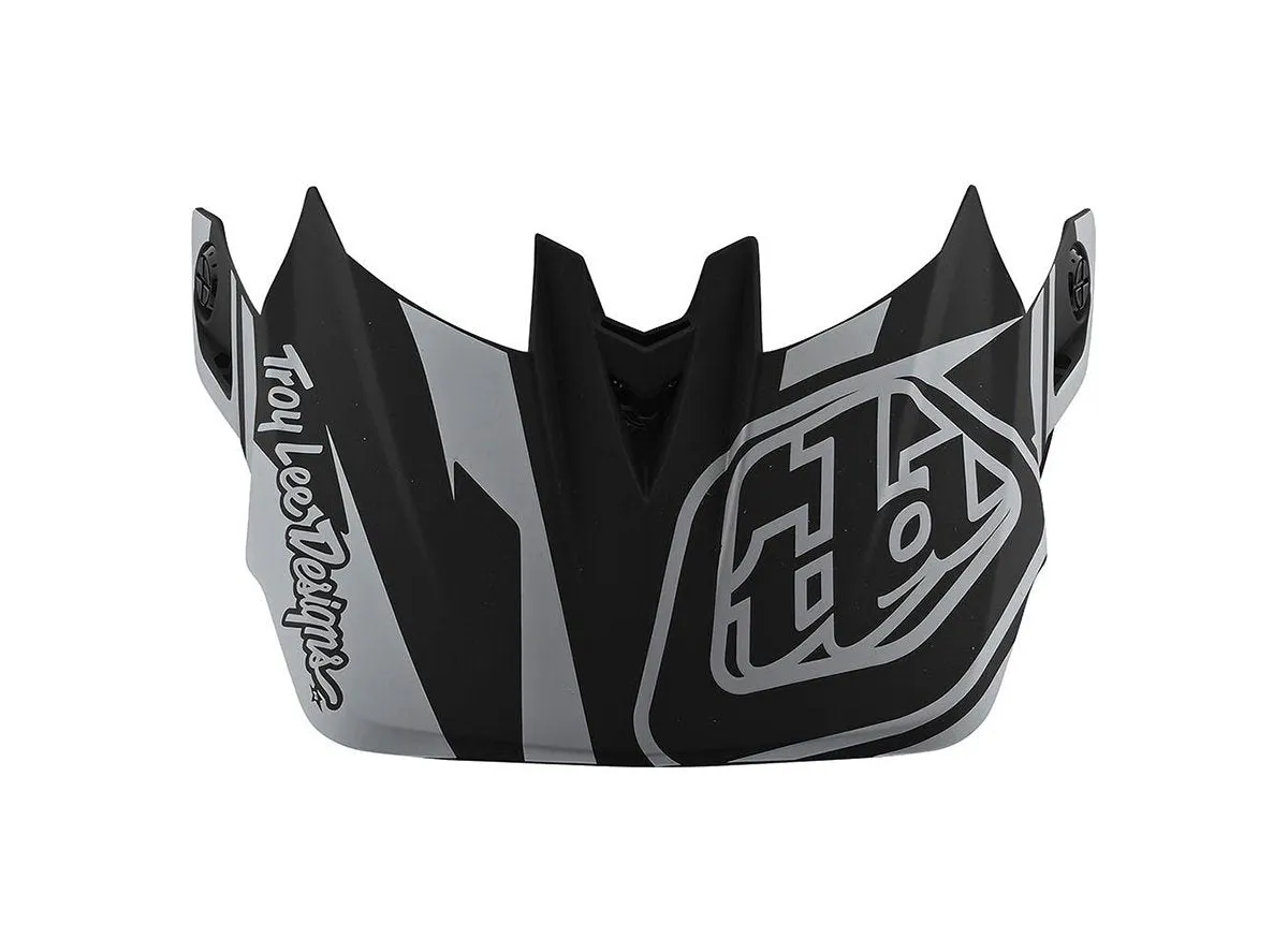 Troy Lee Designs D4 Replacement Visor - Slash - Black-Silver