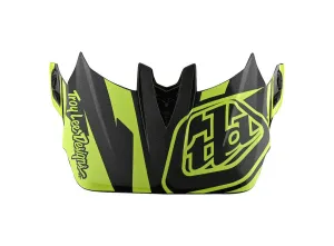 Troy Lee Designs D4 Replacement Visor - Slash - Black-Yellow