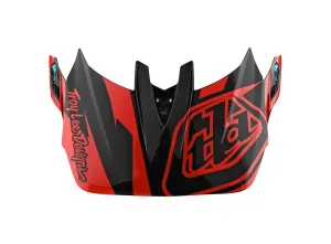 Troy Lee Designs D4 Replacement Visor - Slash - Orange-Black