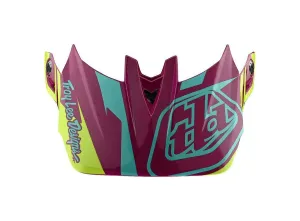 Troy Lee Designs D4 Replacement Visor - Slash - Purple-Yellow