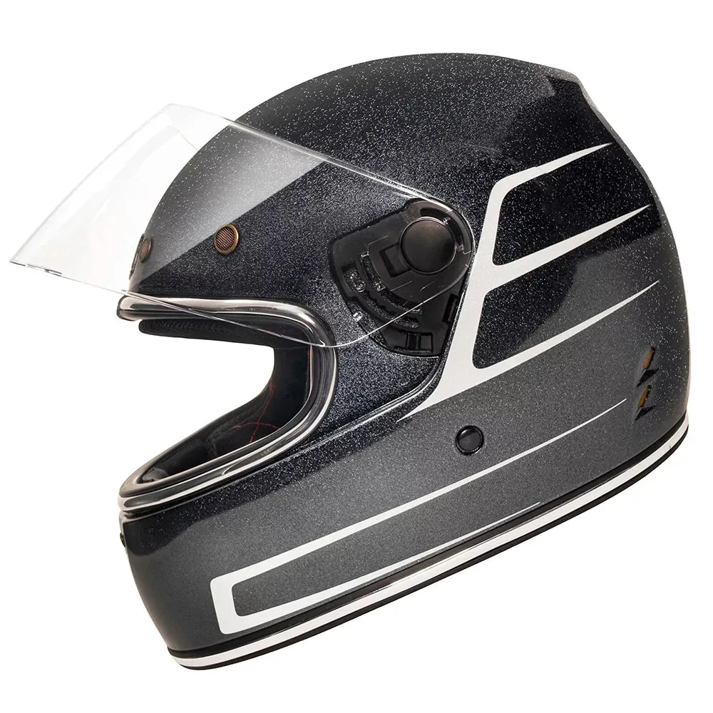 Urban Full Face Helmet Cafe Racer Dorisha Black Flake