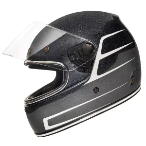 Urban Full Face Helmet Cafe Racer Dorisha Black Flake