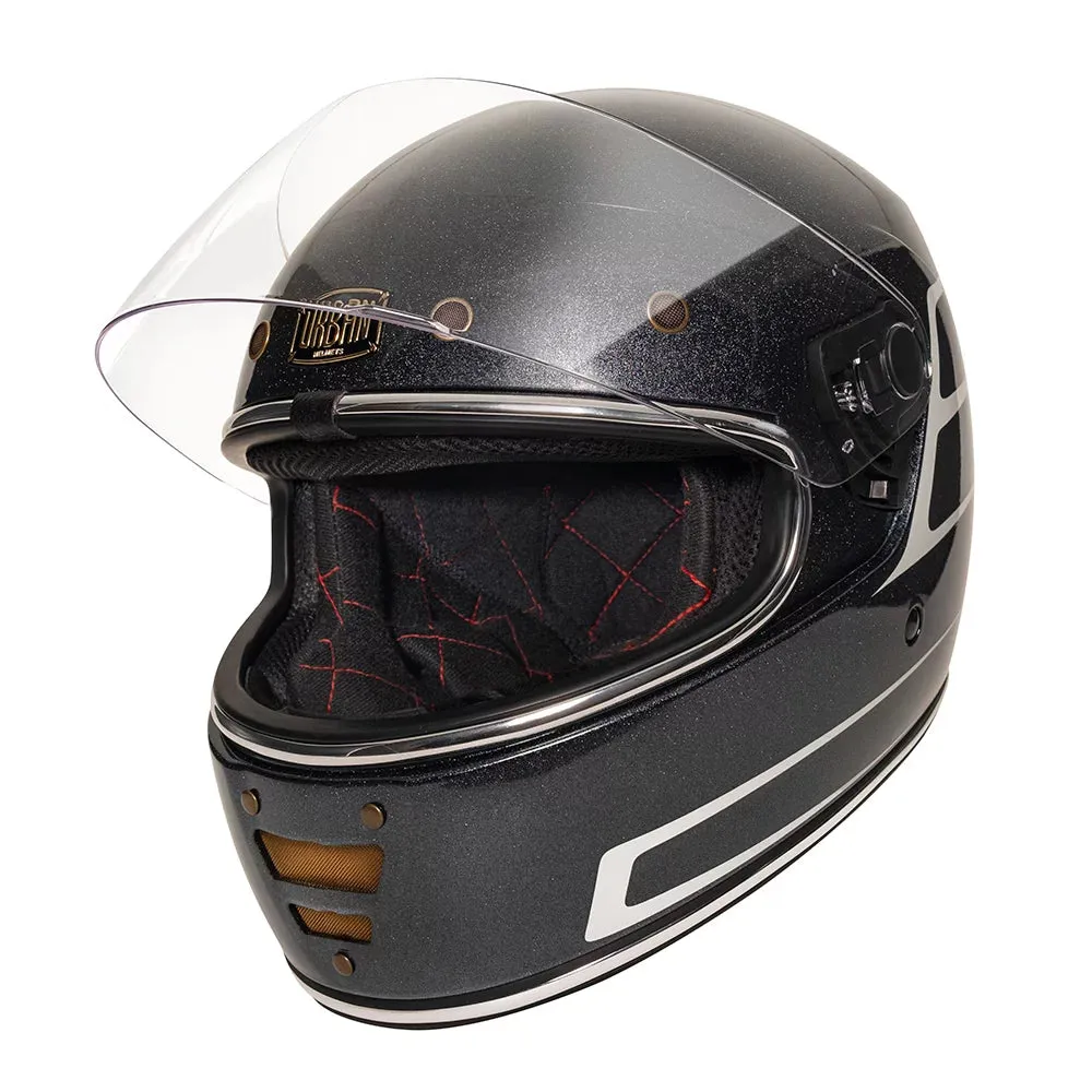 Urban Full Face Helmet Cafe Racer Dorisha Black Flake