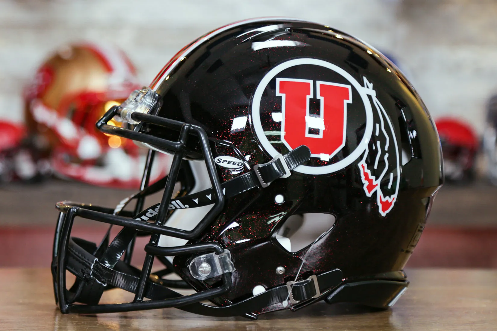 Utah Utes Riddell Speed Authentic Helmet - Black