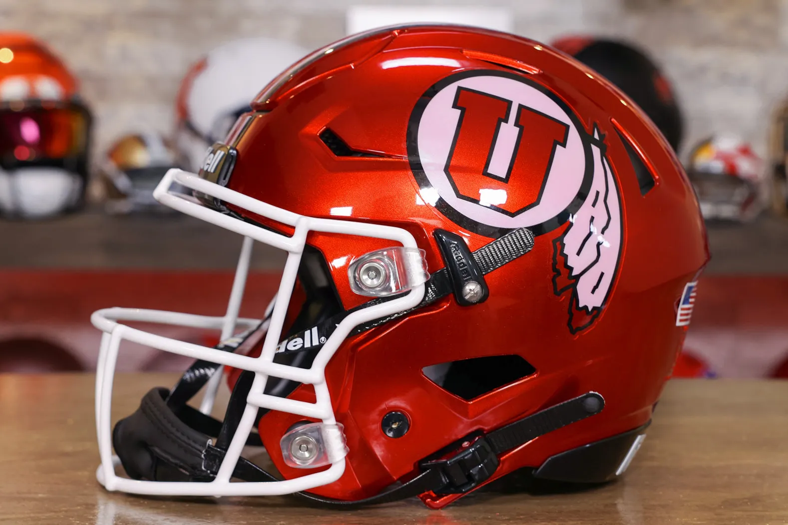 Utah Utes Riddell SpeedFlex Helmet - Radiant Red