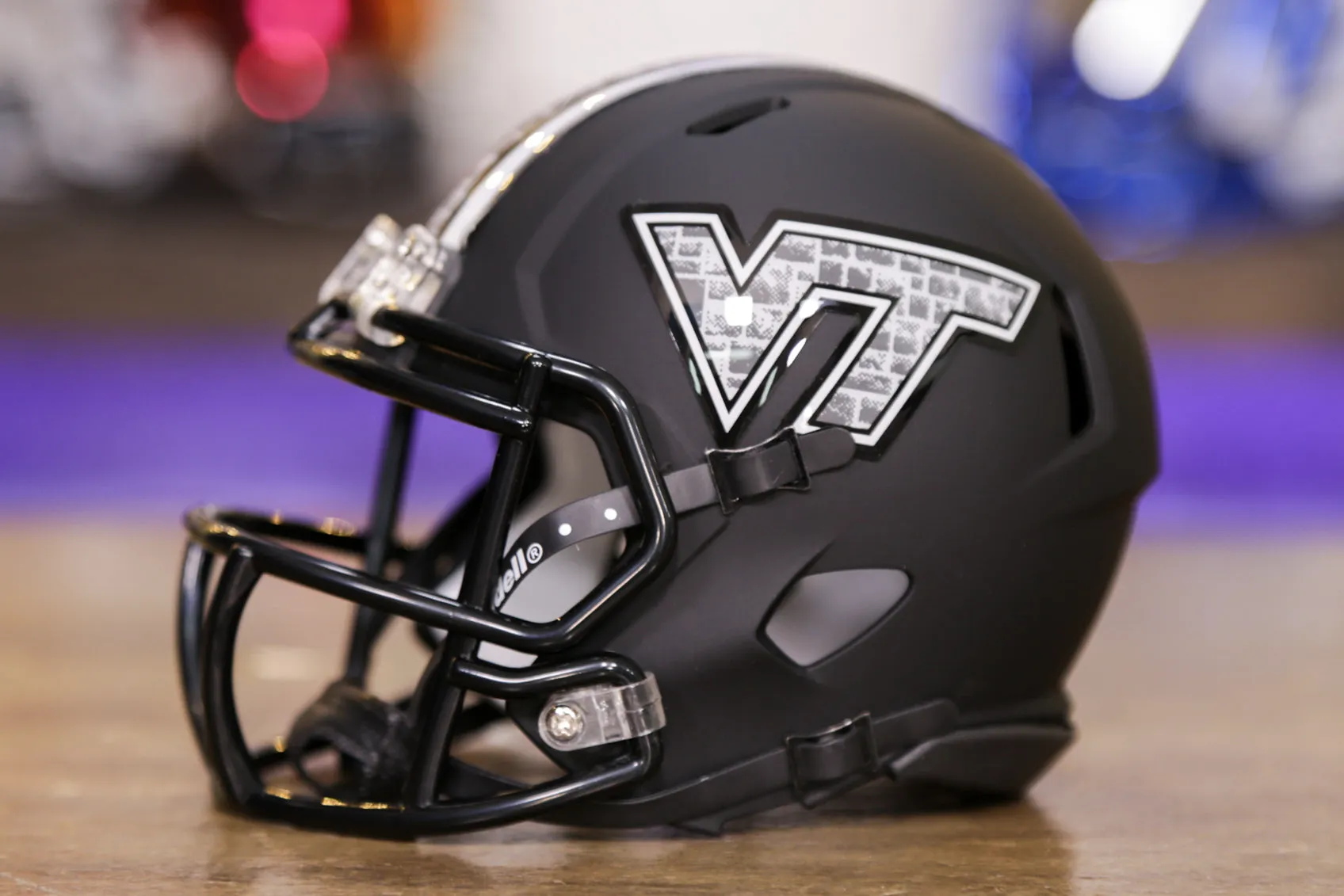 Virginia Tech Hokies Riddell Speed Mini Helmet - Matte Black