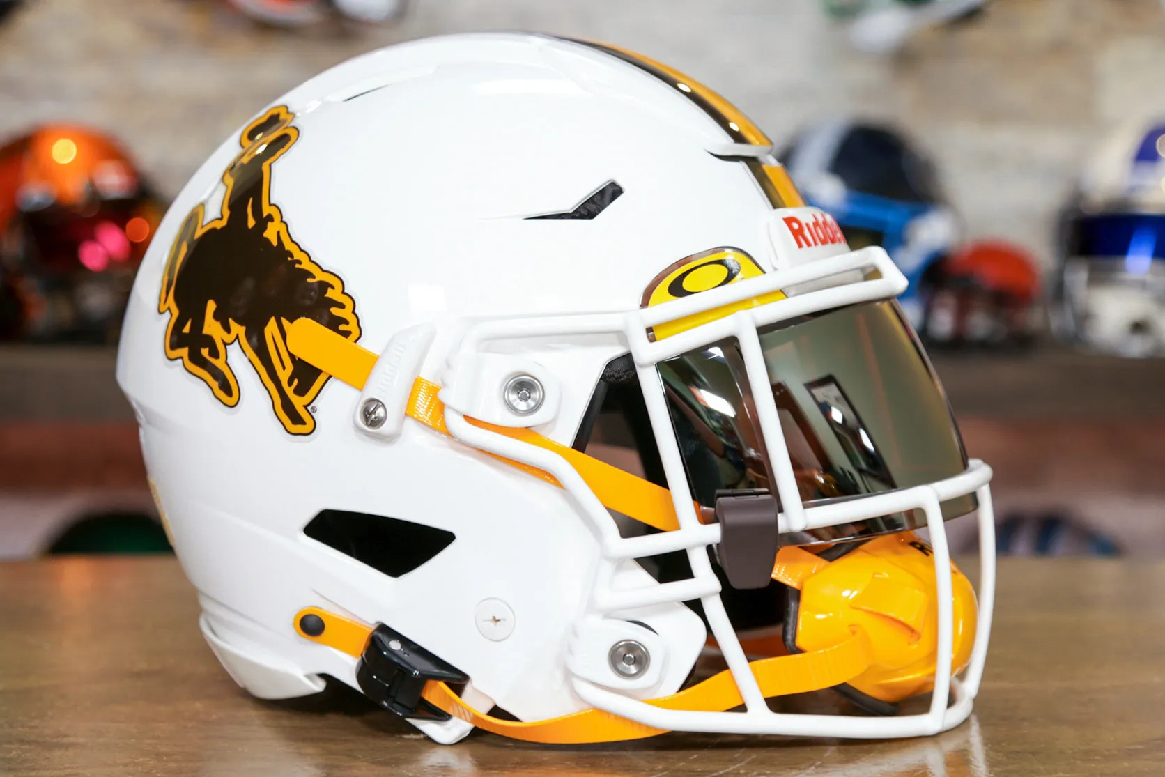 Wyoming Cowboys Riddell SpeedFlex Helmet - GG Edition 00266